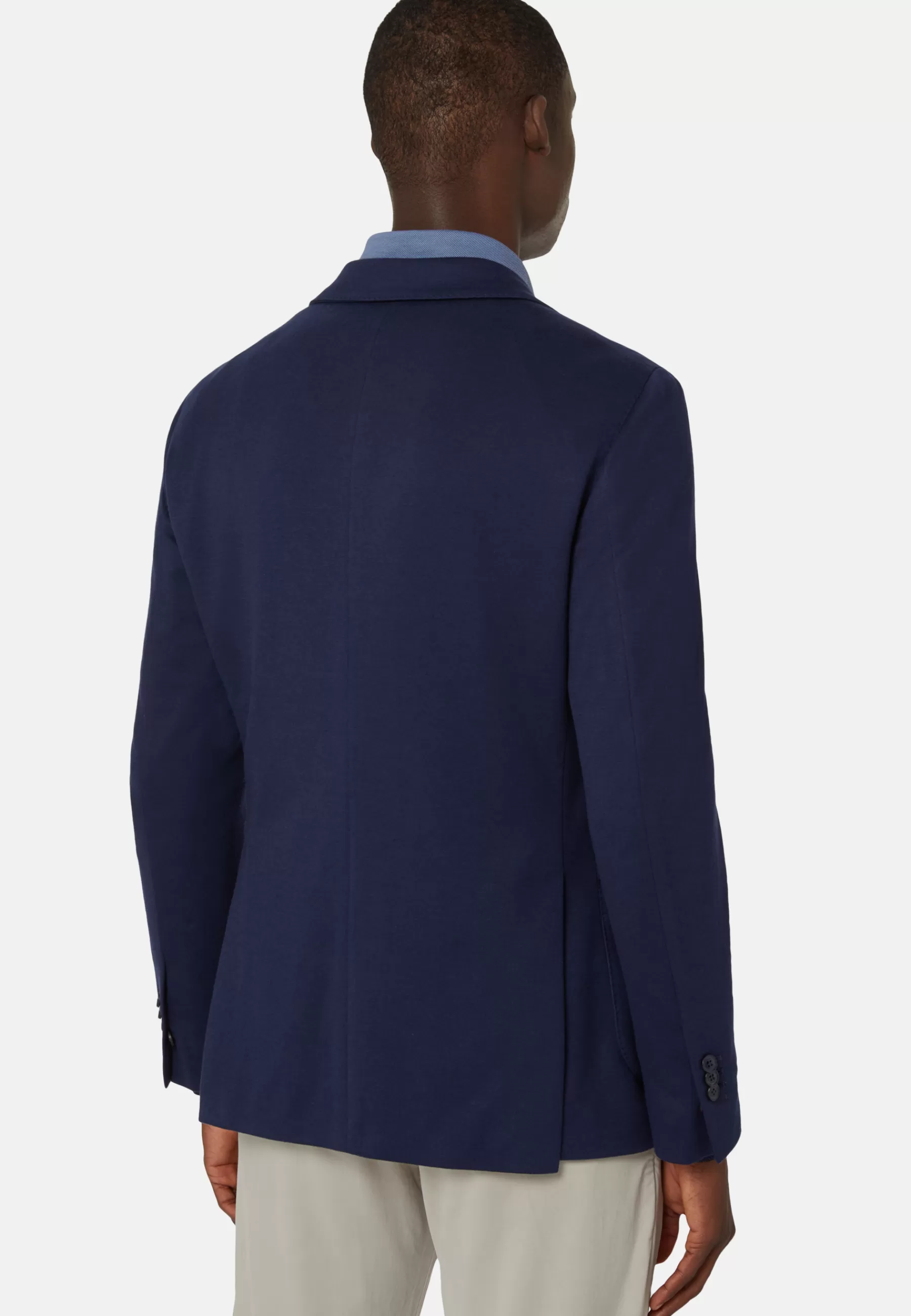 Blazers^Boggi Milano Blue B Jersey Jacket in a Cotton, Cashmere And Tencel Blend Navy blue