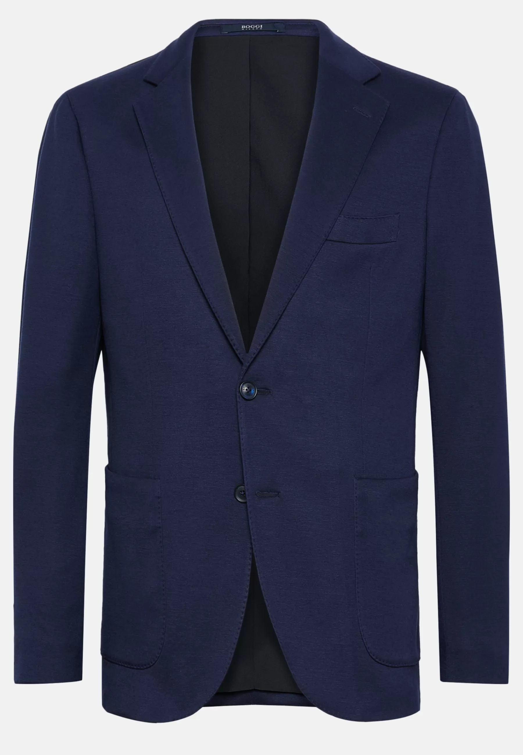Blazers^Boggi Milano Blue B Jersey Jacket in a Cotton, Cashmere And Tencel Blend Navy blue