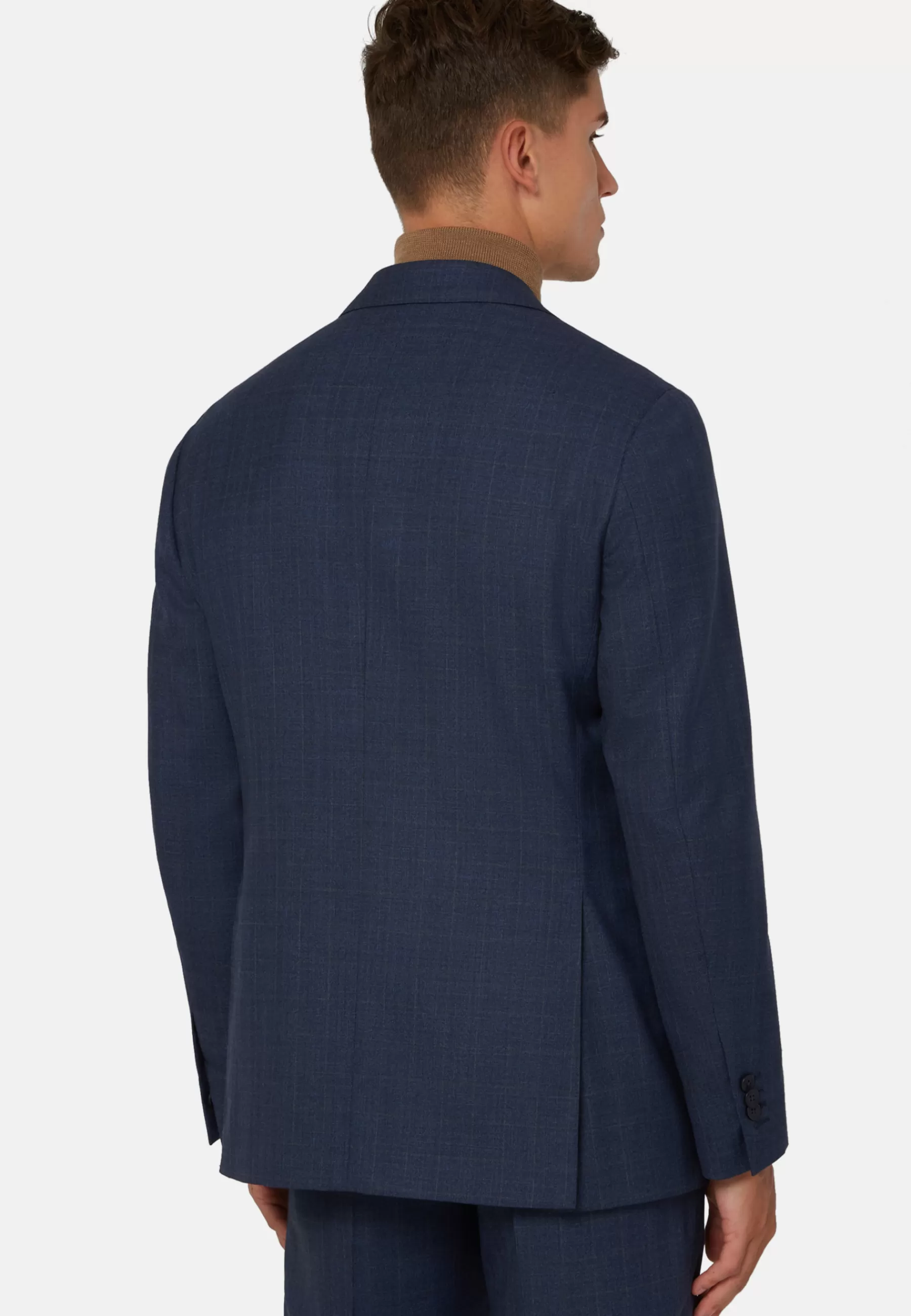 Suits^Boggi Milano Prince of Wales Check Suit In Super 130 Wool Blue