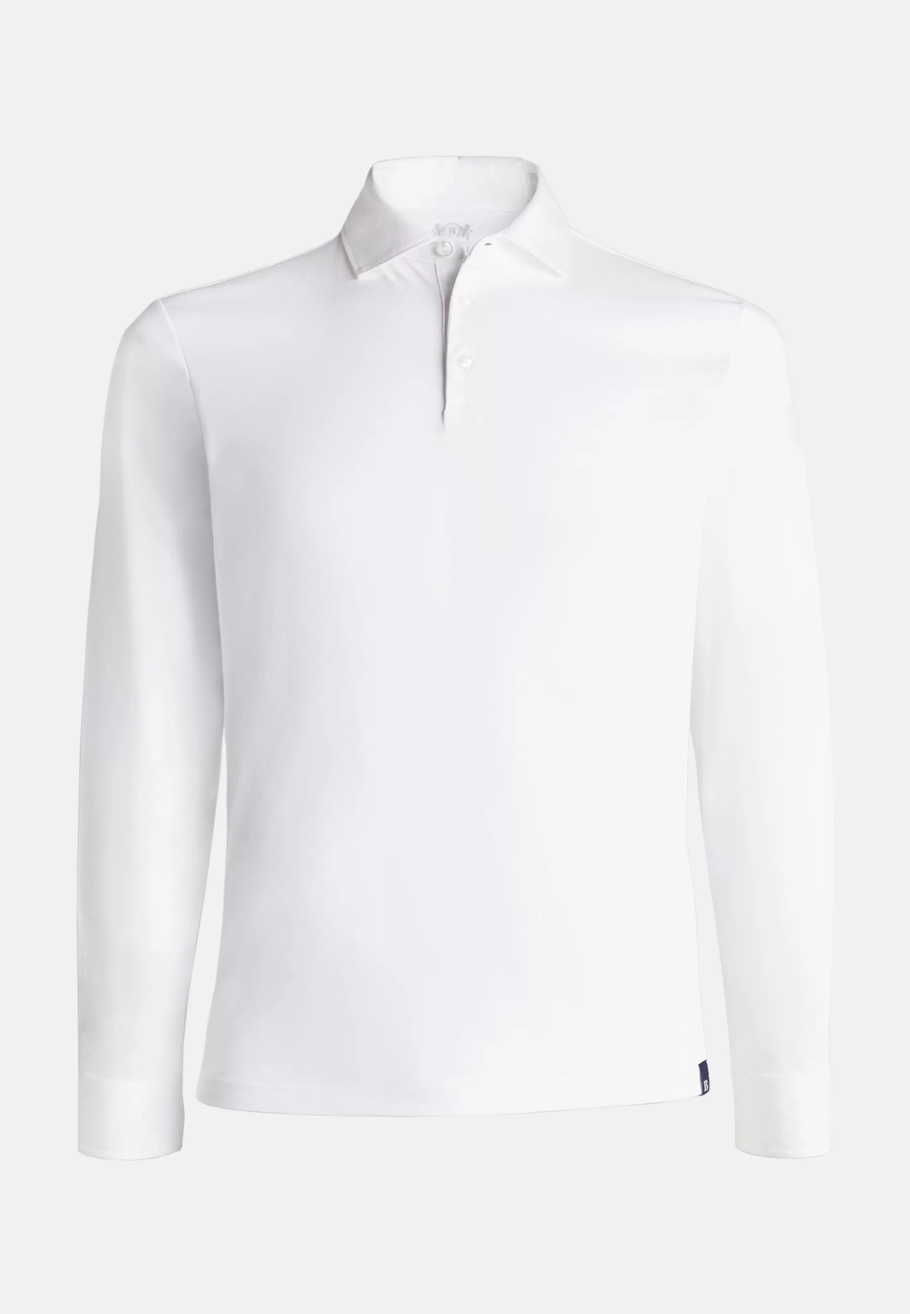 Polo Shirts and T-shirts | Must-Have^Boggi Milano Long Sleeved Regular Fit Polo Shirt In Pima Cotton Jersey White