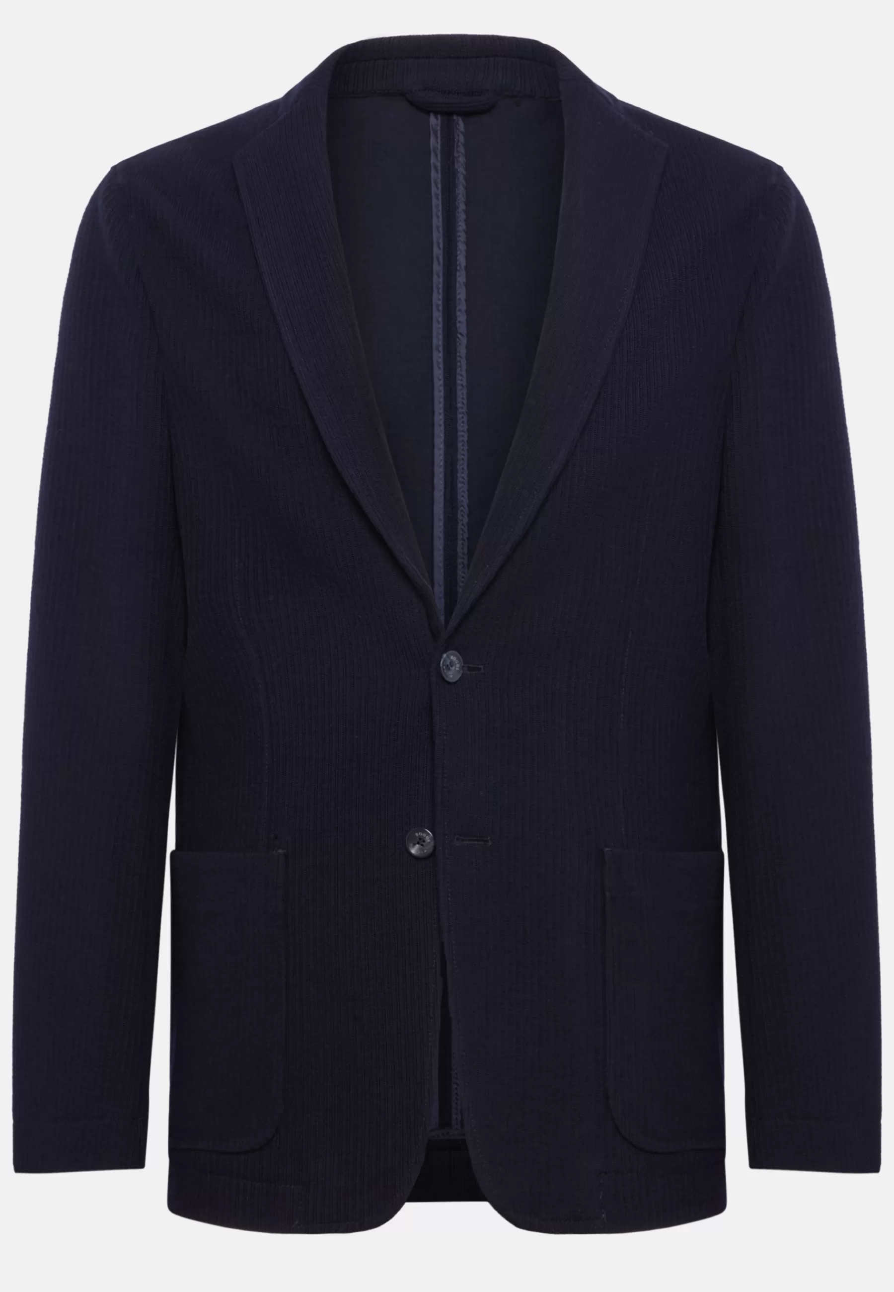 Blazers^Boggi Milano Bridge Jacket in B Jersey Wool and Cotton Navy blue