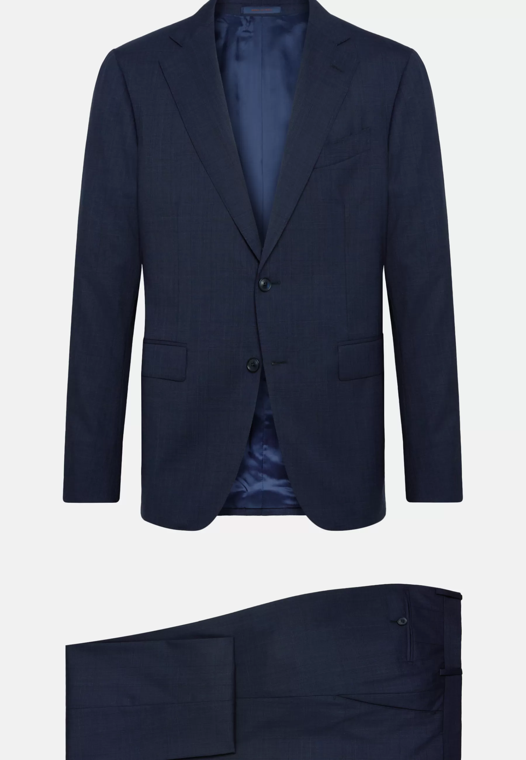 Suits^Boggi Milano Navy Prince of Wales Check Suit in Super 130 Wool Navy blue