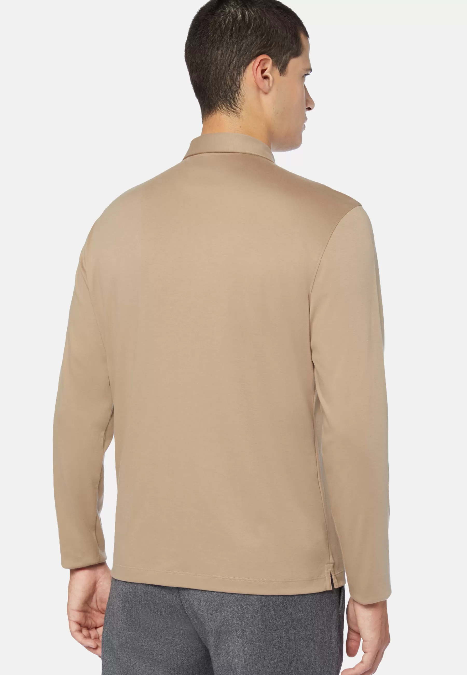 Polo^Boggi Milano Polo Shirt in a Cotton Blend High-Performance Jersey Regular Hazelnut