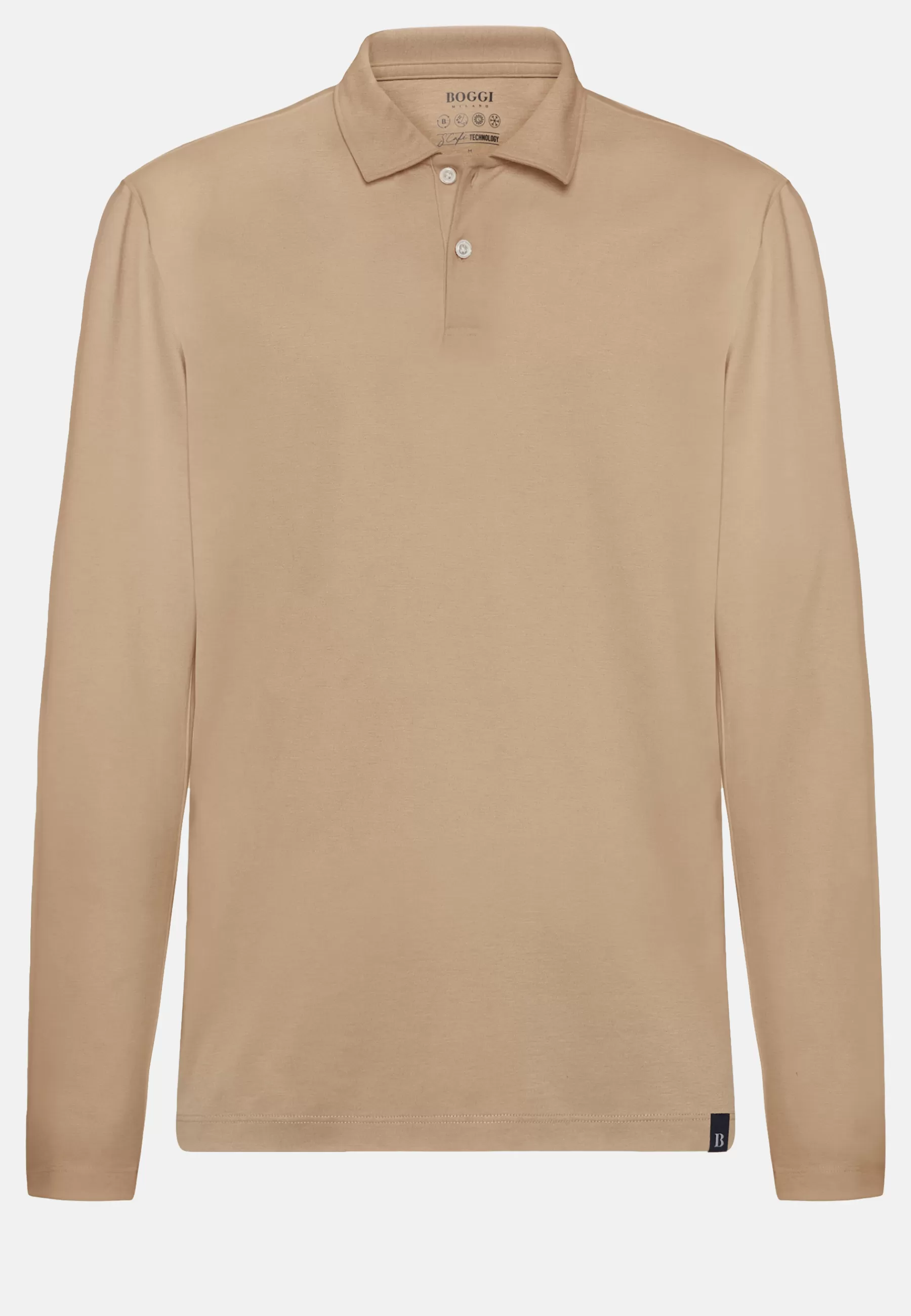 Polo^Boggi Milano Polo Shirt in a Cotton Blend High-Performance Jersey Regular Hazelnut