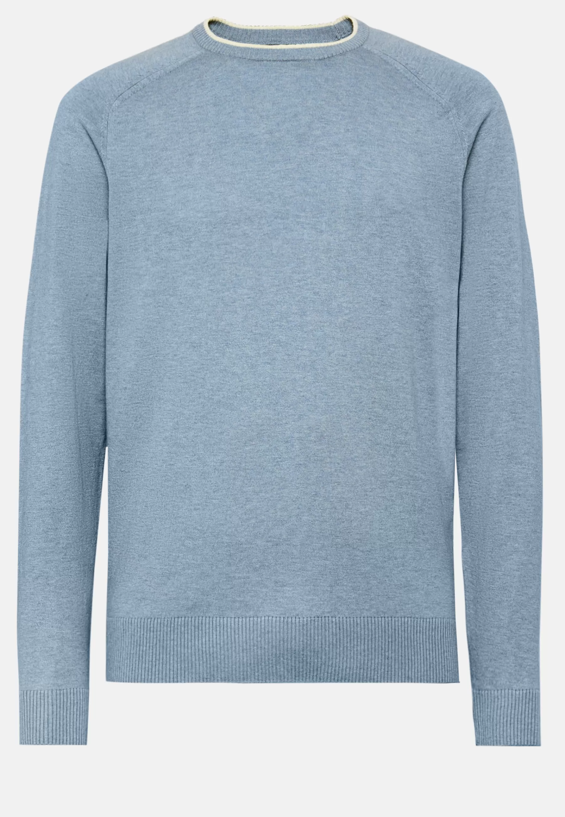 Knitwear^Boggi Milano Sky Blue Crew Neck Jumper in Cotton, Silk and Cashmere Light Blue