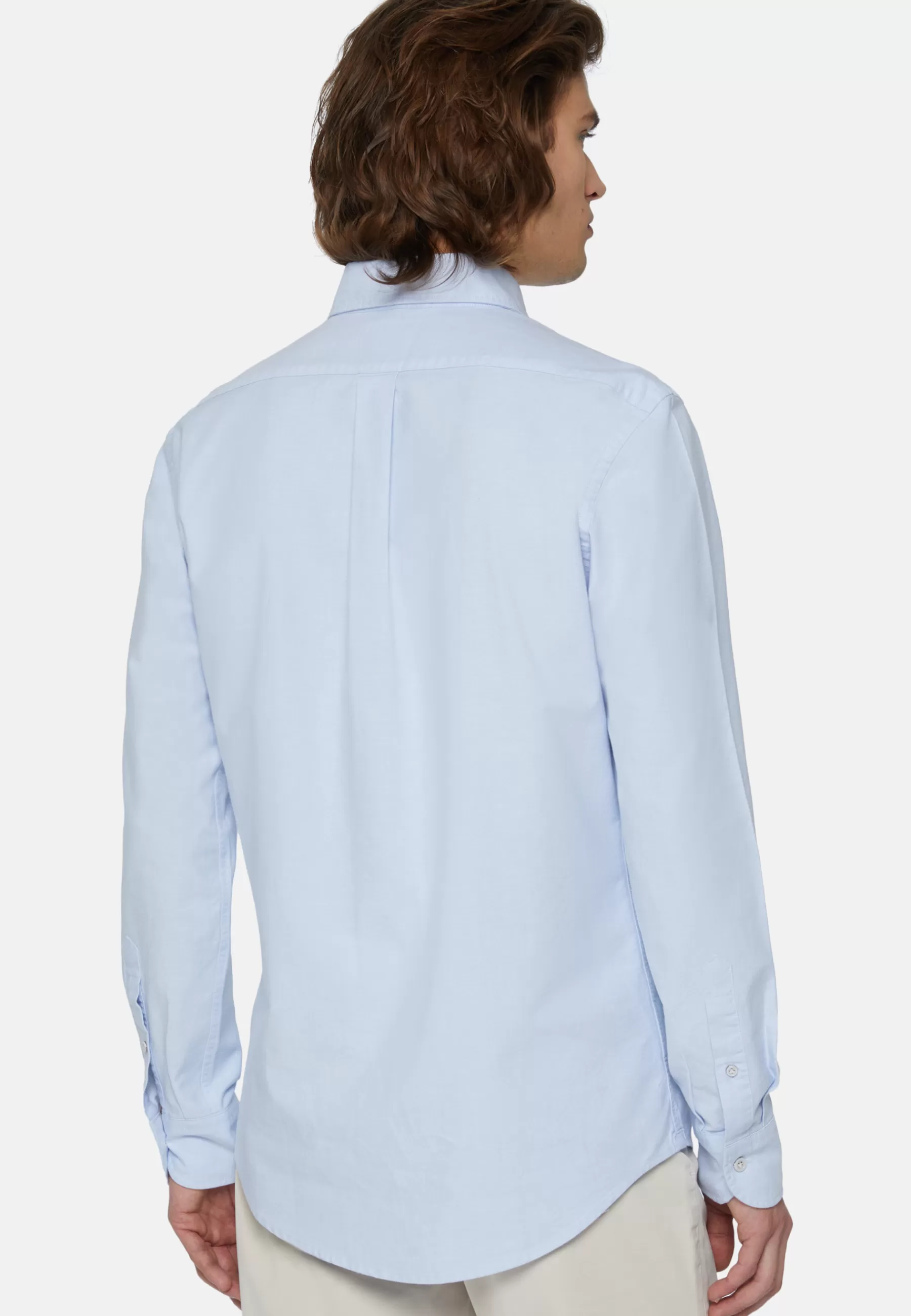 Casual Shirts^Boggi Milano Sky Blue Shirt In Organic Oxford Cotton, Regular Light Blue